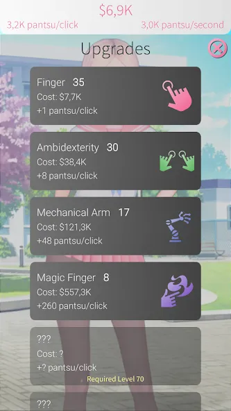 WAIFU CLICKER Sexy Anime Girls [MOD: безлимитные монеты и открытые девушки] Screenshot 3