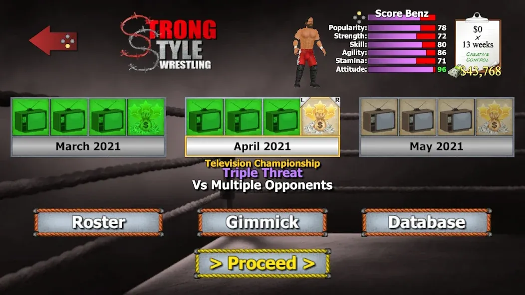Wrestling Empire [MOD: безлимитные деньги и открыты все возможности] Screenshot 3