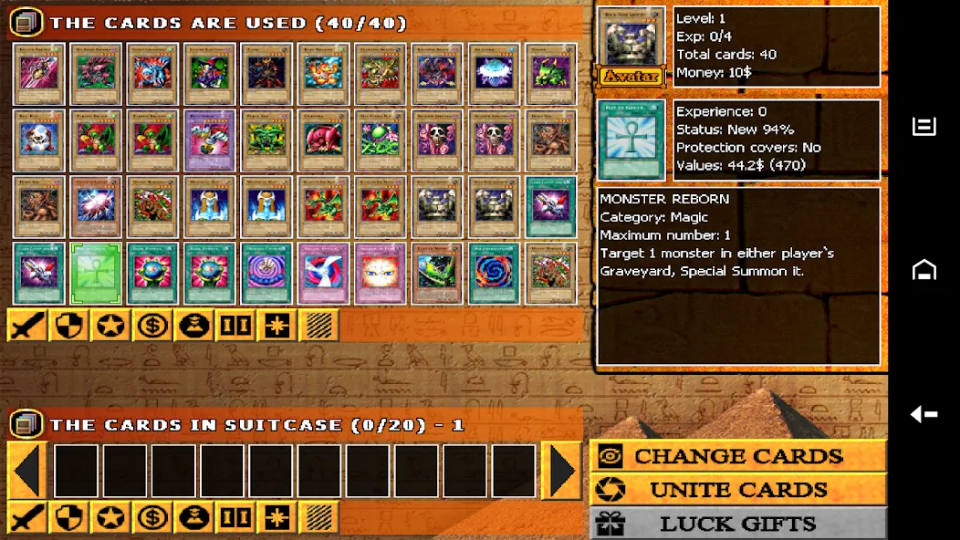 Magic Card - Yugi memories [MOD: бесконечные карты и открытые уровни] Screenshot 2