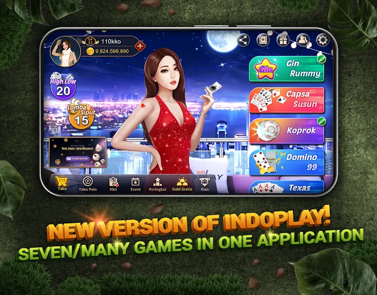 Indoplay-Capsa Domino QQ Poker [MOD: безлимитные фишки и бонусы] Screenshot 1