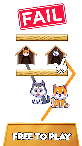 Dog rush: Draw to save games [MOD: много денег и все уровни открыты] Screenshot 4