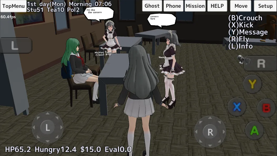 School Girls Simulator [MOD: много денег и все открыто] Screenshot 3