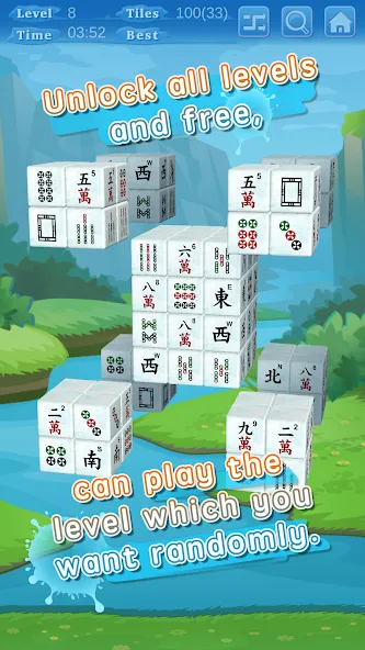 Stacker Mahjong 3D [MOD: без рекламы и все уровни открыты] Screenshot 3