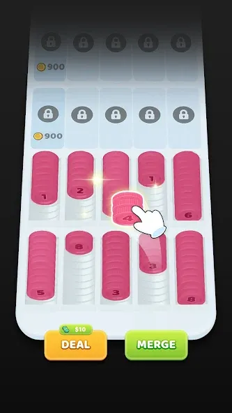 Coin Sort [MOD: безлимитные монеты и открыты все уровни] Screenshot 1