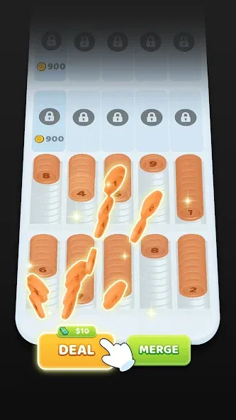 Coin Sort [MOD: безлимитные монеты и открыты все уровни] Screenshot 2