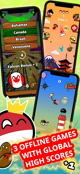 Countryball Potato Mayhem [MOD: безлимитные монеты и все улучшения] Screenshot 2