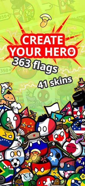 Countryball Potato Mayhem [MOD: безлимитные монеты и все улучшения] Screenshot 3