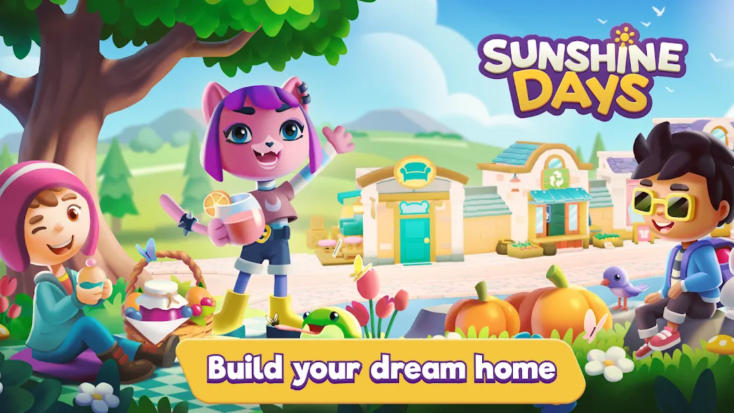 Sunshine Days - Build A Home [MOD: безлимитные монеты и ресурсы] Screenshot 1