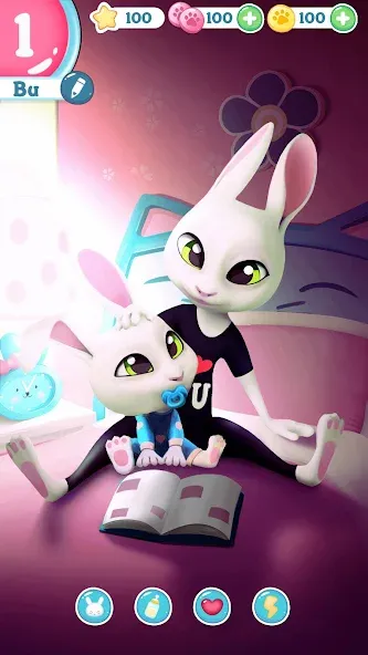 Bu Bunny - Cute pet care game [MOD: много монет и ресурсов] Screenshot 3