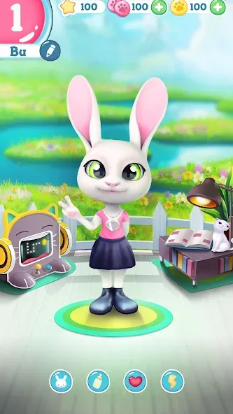 Bu Bunny - Cute pet care game [MOD: много монет и ресурсов] Screenshot 4