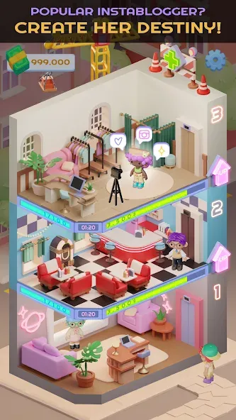Idol Tower: K-pop &amp; Models [MOD: безлимитные деньги и премиум-контент] Screenshot 1