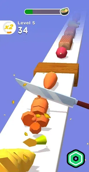 Super Slices Robux Roblominer [MOD: безлимитные робуксы и все уровни] Screenshot 2