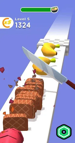 Super Slices Robux Roblominer [MOD: безлимитные робуксы и все уровни] Screenshot 4