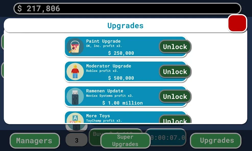 The Ok Clicker [MOD: быстрый прирост очков и бонусы] Screenshot 3