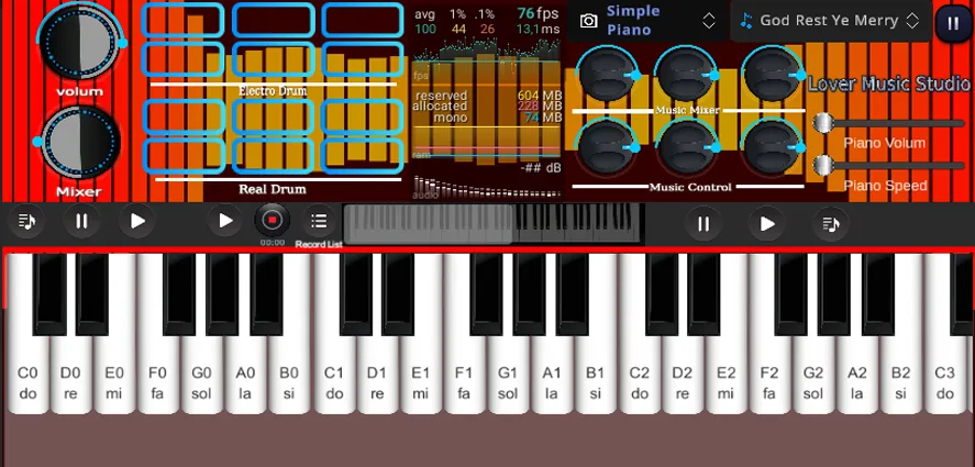 Org Piano:Real Piano Keyboard [MOD: без рекламы и все функции открыты] Screenshot 4