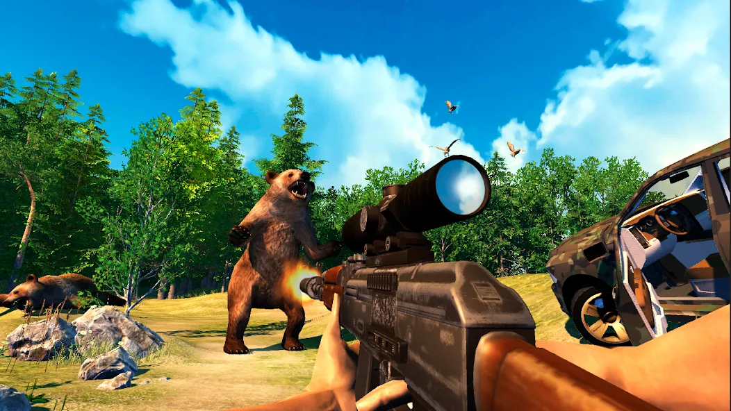 Hunting Simulator 4x4 [MOD: безлимитные деньги и патроны] Screenshot 2
