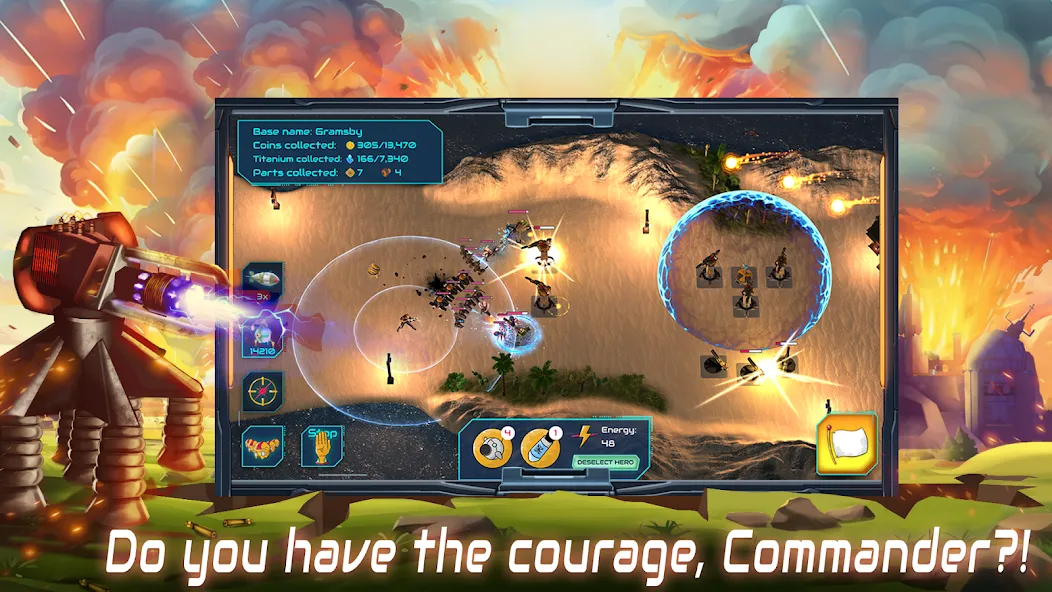 Boulder Base: Defense Strategy [MOD: безлимитные ресурсы и усиленная база] Screenshot 4