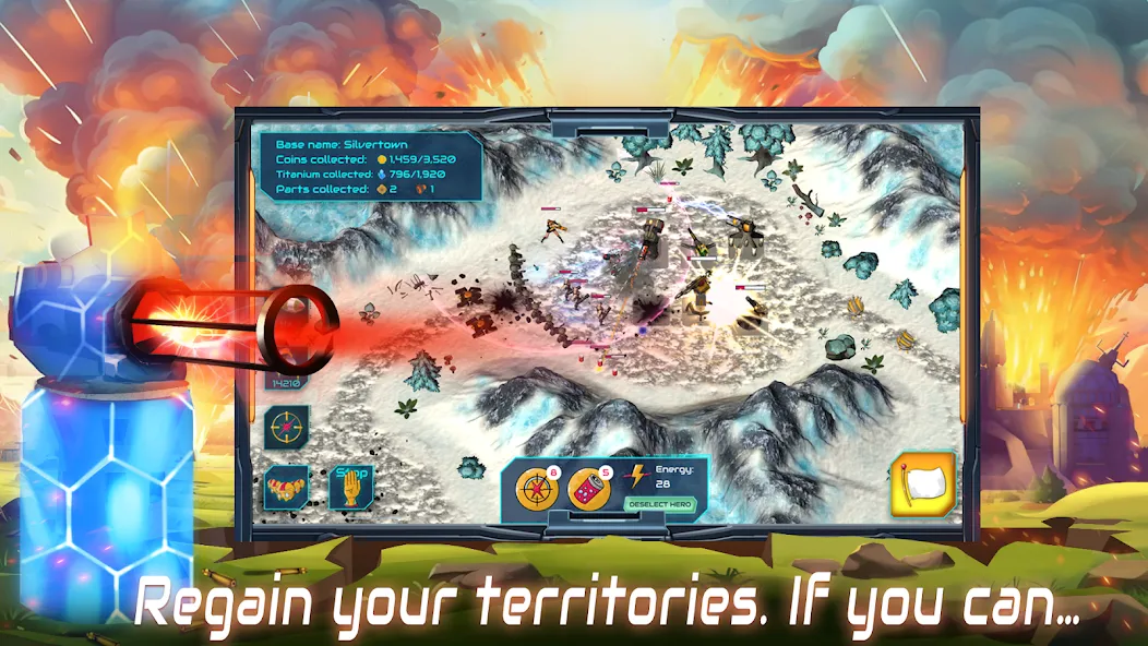 Boulder Base: Defense Strategy [MOD: безлимитные ресурсы и усиленная база] Screenshot 5