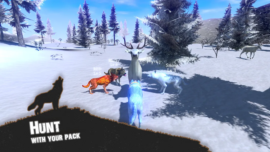 Wolf Simulator - Animal Games [MOD: безлимитные деньги и здоровье] Screenshot 1