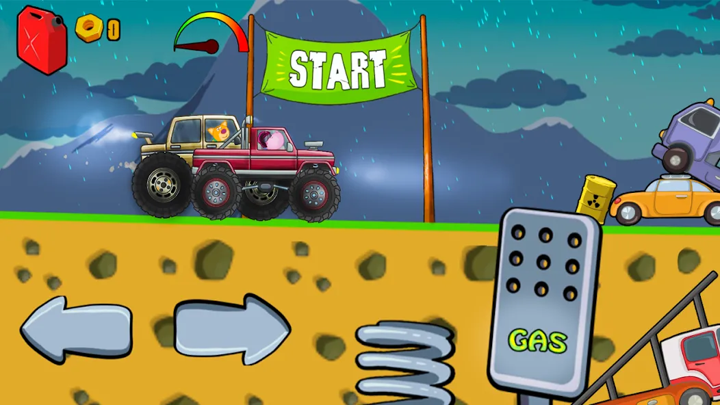 Kids Monster Truck Racing Game [MOD: без рекламы и все машины открыты] Screenshot 1