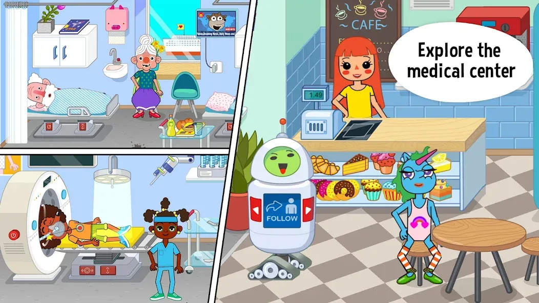 Pepi Hospital: Learn &amp; Care [MOD: открыты все локации и персонажи] Screenshot 2