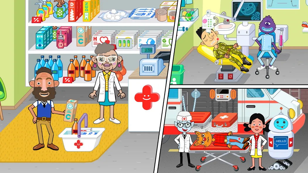 Pepi Hospital: Learn &amp; Care [MOD: открыты все локации и персонажи] Screenshot 3
