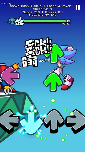 Dashin Spin Rhythm Battle [MOD: безлимитные монеты и все уровни] Screenshot 2