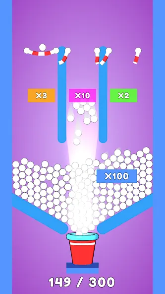 Balls and Ropes: Cut 'n Bounce [MOD: безлимитные монеты и подсказки] Screenshot 1