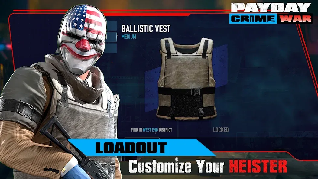PAYDAY: Crime War [MOD: безлимитные деньги и оружие] Screenshot 1