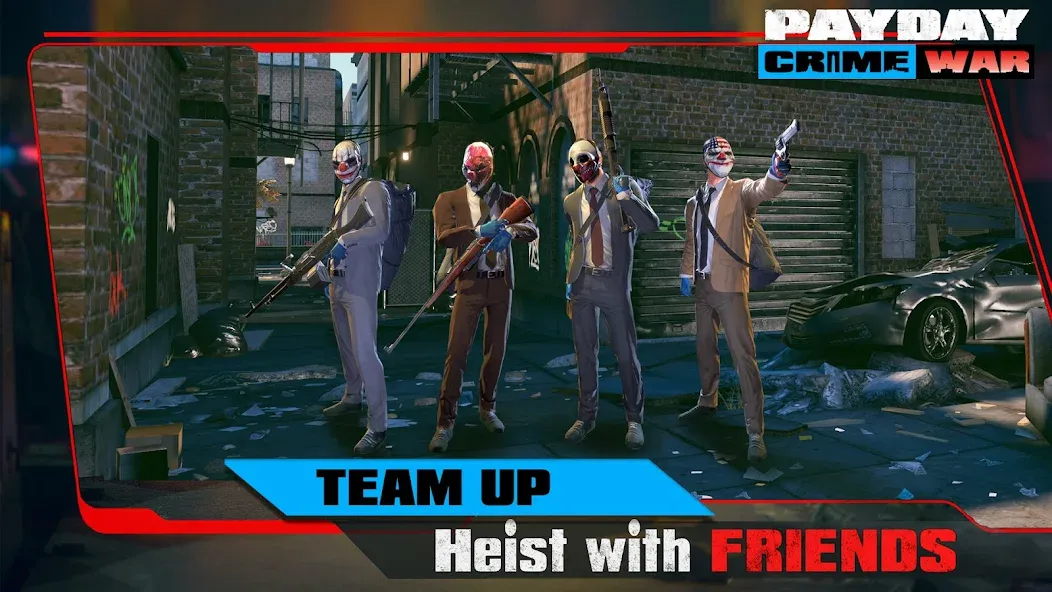 PAYDAY: Crime War [MOD: безлимитные деньги и оружие] Screenshot 2
