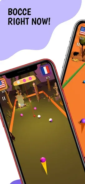 Bocce Ball 3D: Nations League [MOD: безлимитные деньги и все страны открыты] Screenshot 1