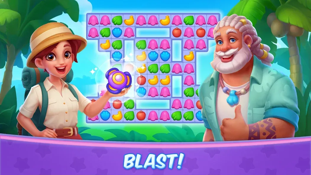Tropicmania: Match-3 adventure [MOD: безлимитные жизни и много монет] Screenshot 1