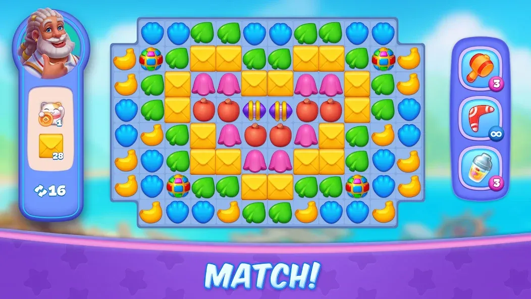 Tropicmania: Match-3 adventure [MOD: безлимитные жизни и много монет] Screenshot 3