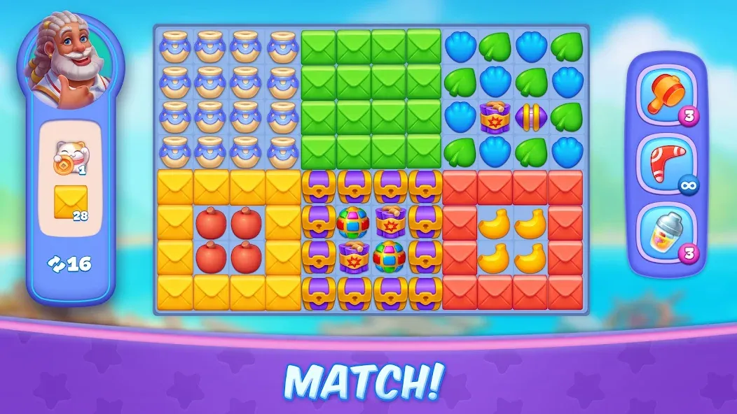 Tropicmania: Match-3 adventure [MOD: безлимитные жизни и много монет] Screenshot 4