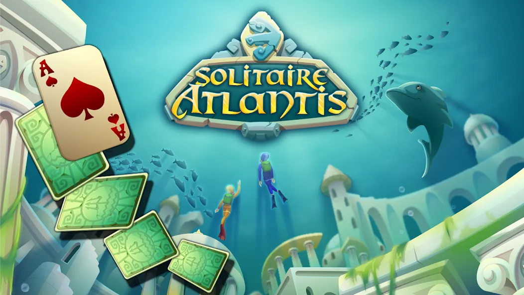 Solitaire Atlantis [MOD: безлимитные монеты и все уровни] Screenshot 1