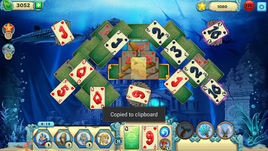 Solitaire Atlantis [MOD: безлимитные монеты и все уровни] Screenshot 3