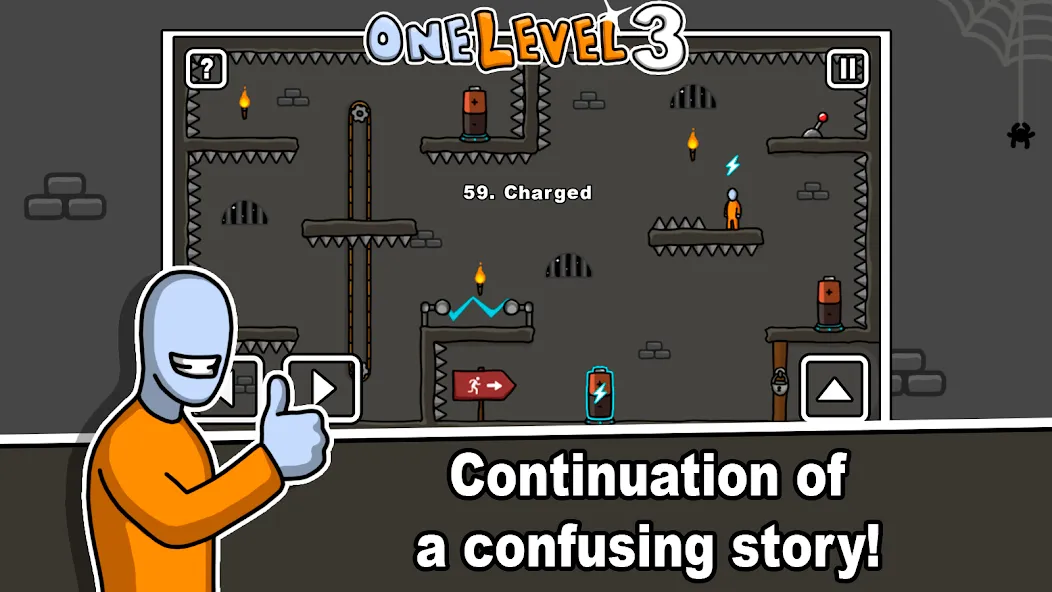 One Level 3 Stickman Jailbreak [MOD: безлимитные подсказки и открыты все уровни] Screenshot 1