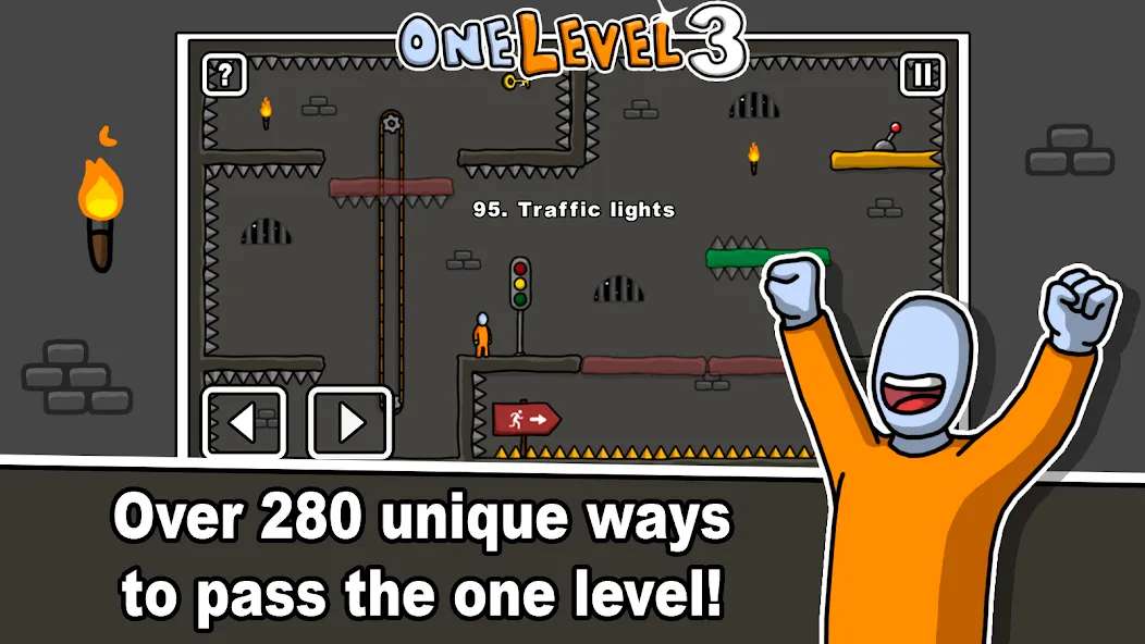 One Level 3 Stickman Jailbreak [MOD: безлимитные подсказки и открыты все уровни] Screenshot 2