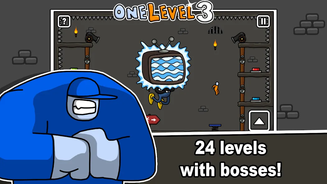 One Level 3 Stickman Jailbreak [MOD: безлимитные подсказки и открыты все уровни] Screenshot 3