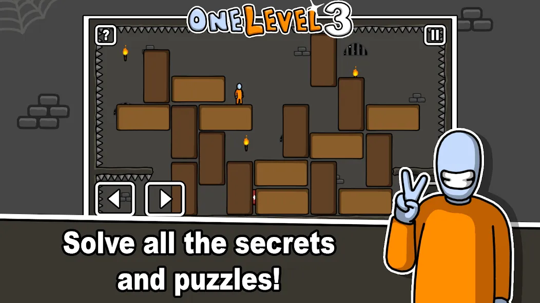 One Level 3 Stickman Jailbreak [MOD: безлимитные подсказки и открыты все уровни] Screenshot 4