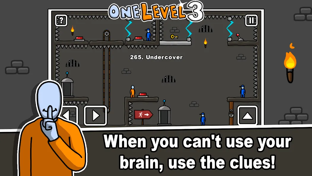 One Level 3 Stickman Jailbreak [MOD: безлимитные подсказки и открыты все уровни] Screenshot 5