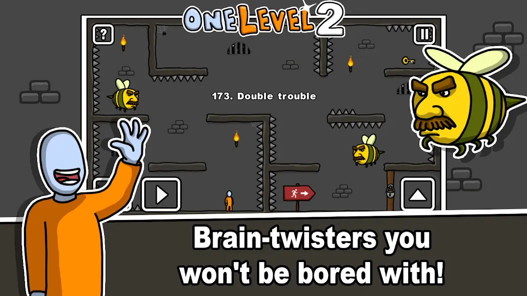 One Level 2 Stickman Jailbreak [MOD: открыты все уровни и подсказки] Screenshot 3