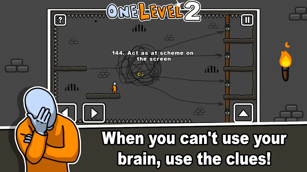 One Level 2 Stickman Jailbreak [MOD: открыты все уровни и подсказки] Screenshot 5