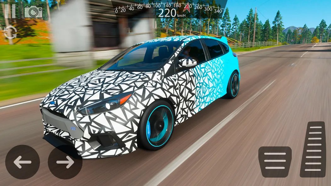 Drive Ford Focus RS Simulator [MOD: безлимитные деньги и топливо] Screenshot 3