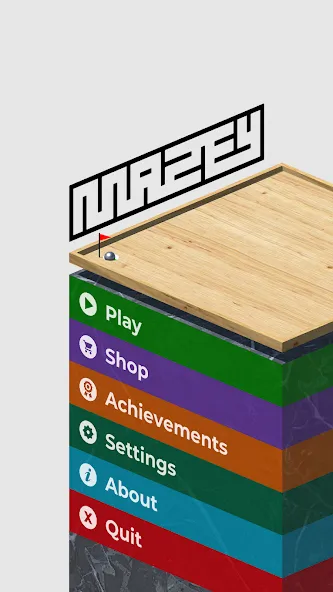 Mazey - Wooden Tilt Maze Game [MOD: без рекламы и открыты все уровни] Screenshot 1