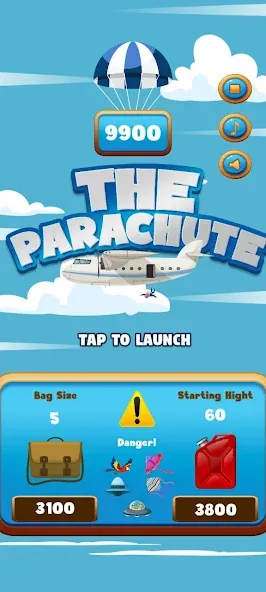 The Parachute [MOD: безлимитные прыжки и открыты все уровни] Screenshot 1