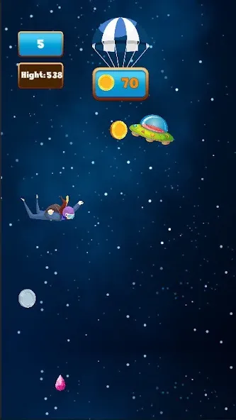 The Parachute [MOD: безлимитные прыжки и открыты все уровни] Screenshot 5
