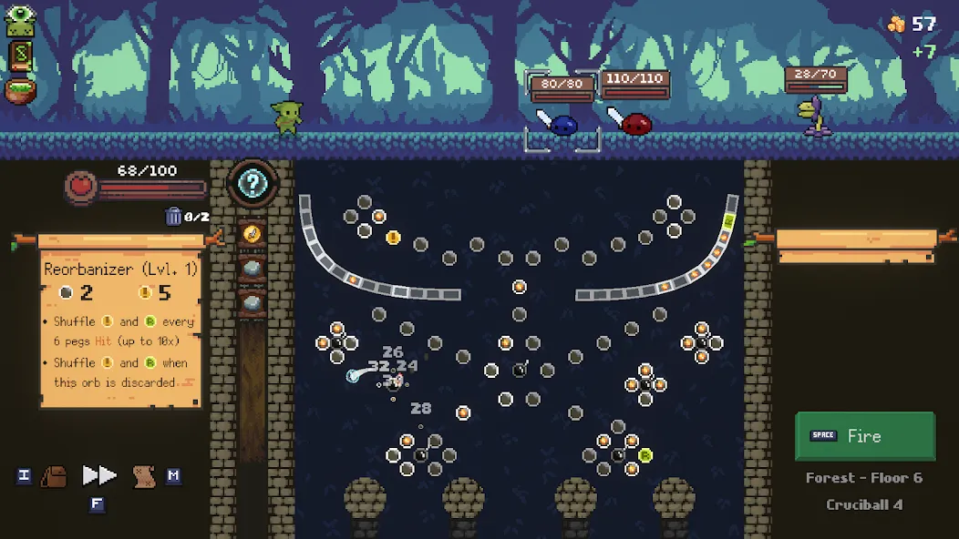 Peglin - A Pachinko Roguelike [MOD: безлимитные деньги и все улучшения] Screenshot 1