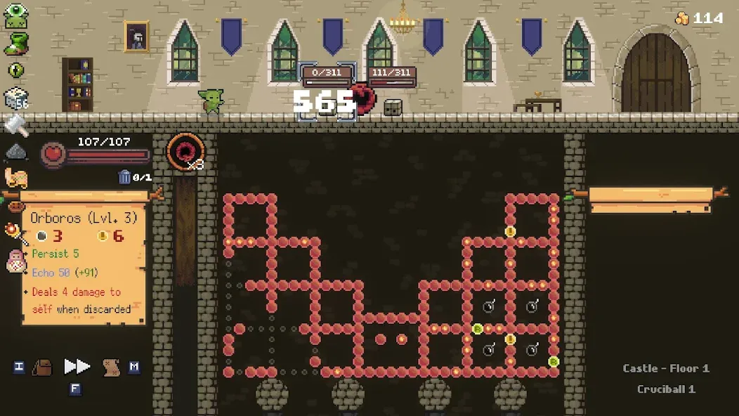 Peglin - A Pachinko Roguelike [MOD: безлимитные деньги и все улучшения] Screenshot 5