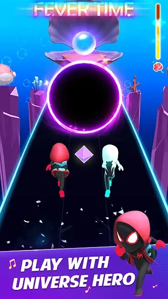 Universe Hero 3D - Music&amp;Swing [MOD: безлимитные монеты и все песни] Screenshot 4